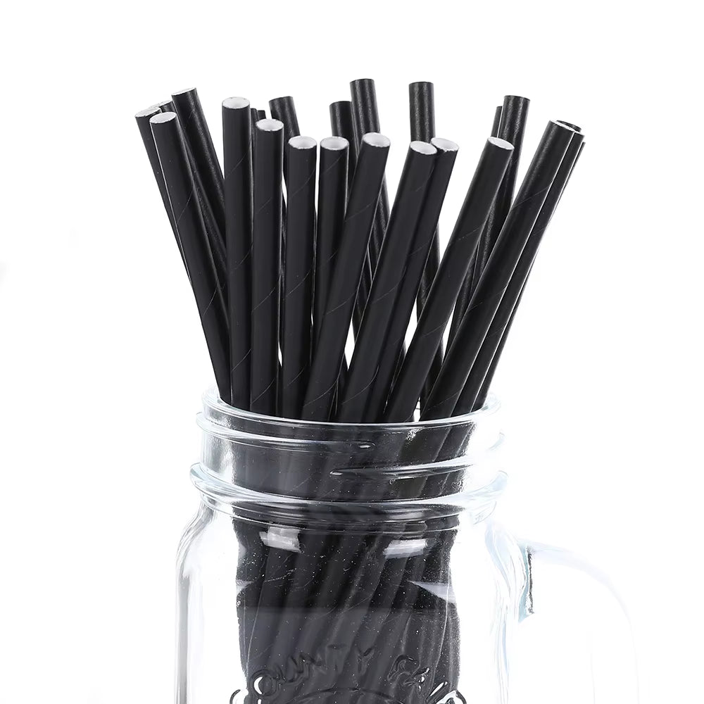 25Pcs Halloween Disposable Party Straws Bat Skull Drinking Straws Holiday Bar Home Party Halloween Decoration