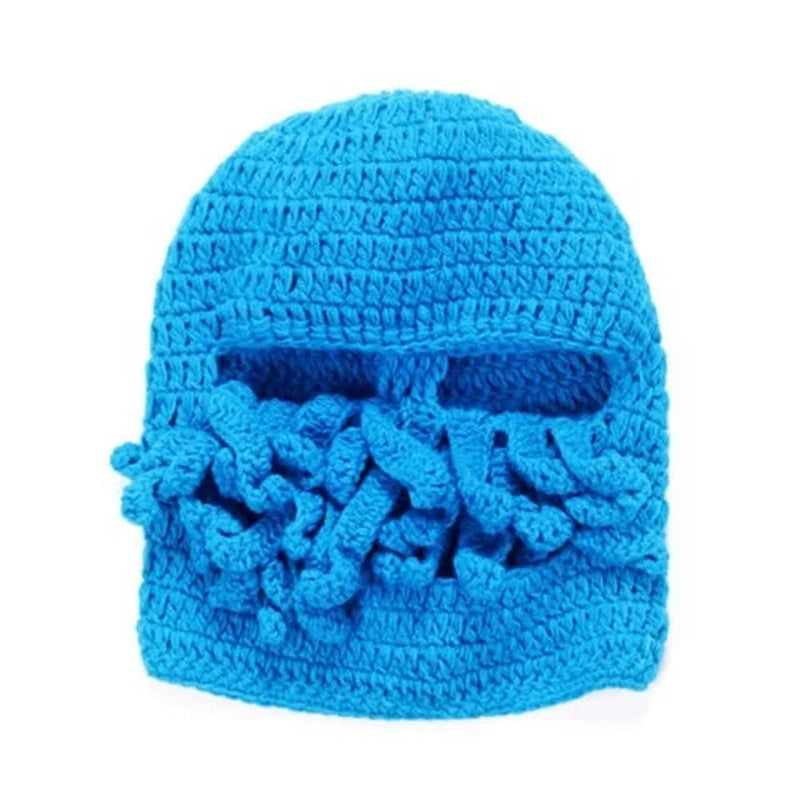 2020 Novelty Funny Party Octopus Beard Hat Unisex Animal Cthulu Crocheted Tentacle Knit Wind Mask Ski Cap Halloween Hats