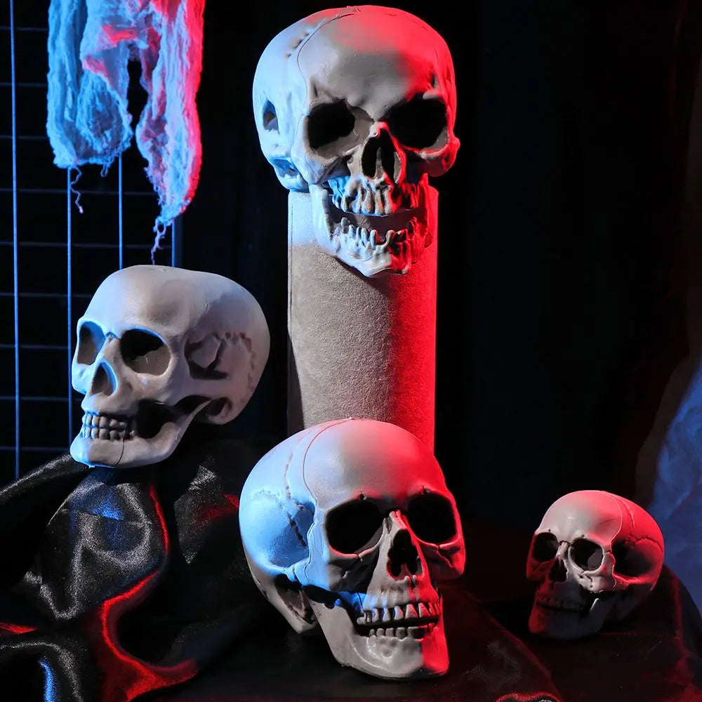 All Size Human Skull Head Skeleton Hanging Skull Halloween Style Photo Prop Home Event Party Decoration Game Supplies