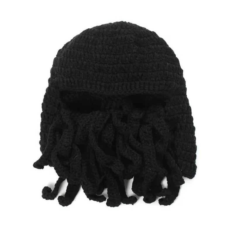 2020 Novelty Funny Party Octopus Beard Hat Unisex Animal Cthulu Crocheted Tentacle Knit Wind Mask Ski Cap Halloween Hats