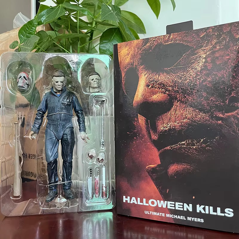 NECA Michael Myers Figure with LED Pumpkin Halloween Ultimate Action Figure Toy Doll Decor Christmas Gift Halloween Horror Toy