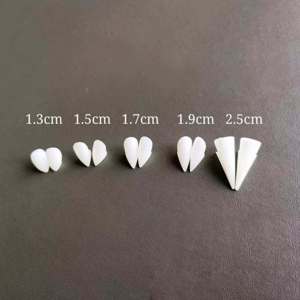 Halloween Decoration Vampire Teeth Fangs Dentures Props Party Costume Cosplay Props False Teeth Resin Fangs with Solid Glue