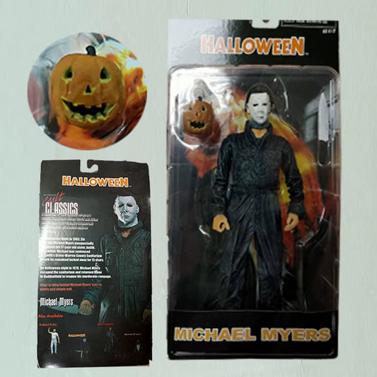 NECA Michael Myers Figure with LED Pumpkin Halloween Ultimate Action Figure Toy Doll Decor Christmas Gift Halloween Horror Toy