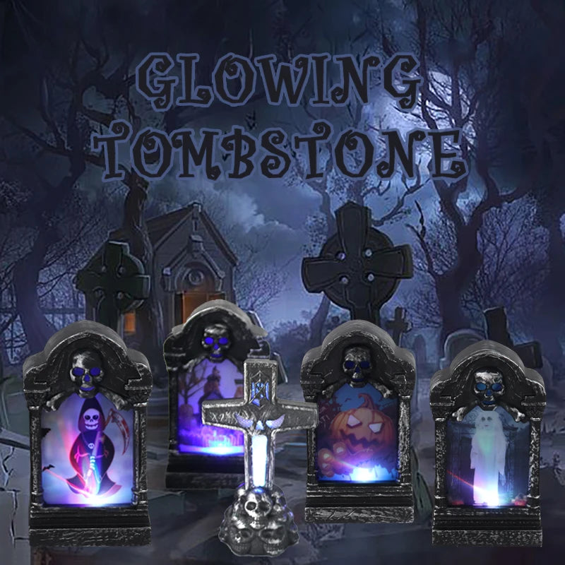 Halloween Garden Decoration Skull Skeleton Paw Tomb Tombstone with RIP Letters Haunted House Decor Halloween Party Supplies