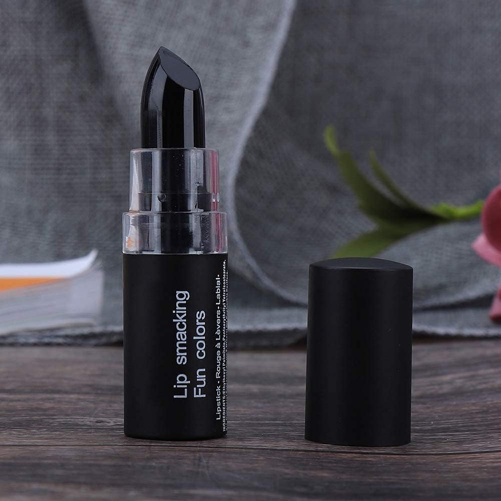 Rossetto Nero Opaco, Rossetto Ad Alta Pigmentazione, Labbra, Retrò, per Halloween, Rossetto Cosmetico, Rossetto Nero per Feste, Masquerade, Cosplay, Halloween, Trucco