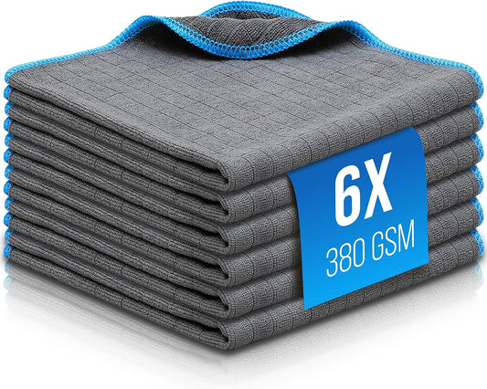 ® 6X Panno Microfibra Auto - Panni Microfibra per La Cura Delle Auto 40X40Cm - Stracci Estremamente Assorbente