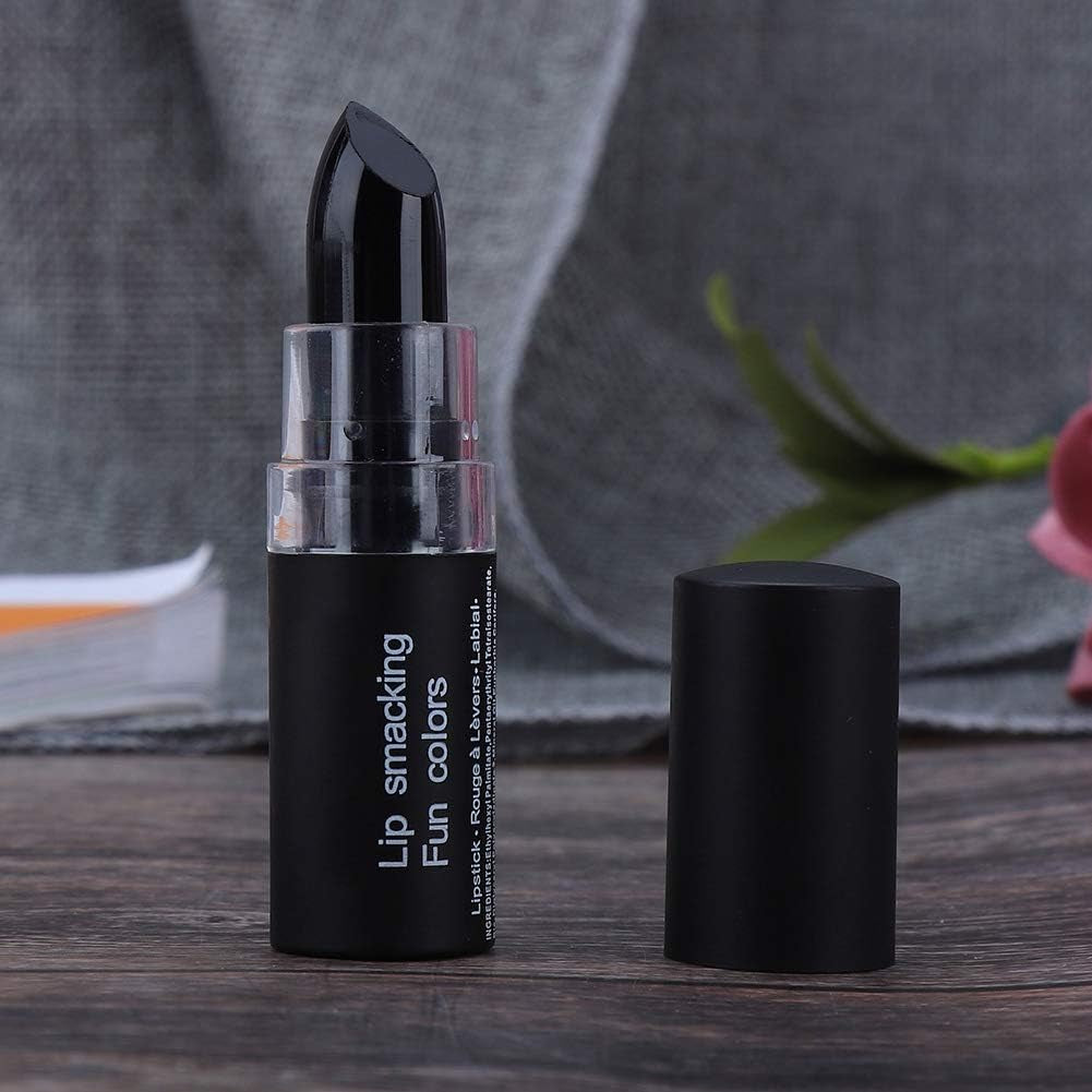 Rossetto Nero, Strumento Cosmetico per Donne Glaze Lunga Durata Trucco Retrò Halloween Lipgloss Vampiro Matte Festa Masquerade Cosplay Nero Opaco Set Rossetto Makeup (04#Nero)