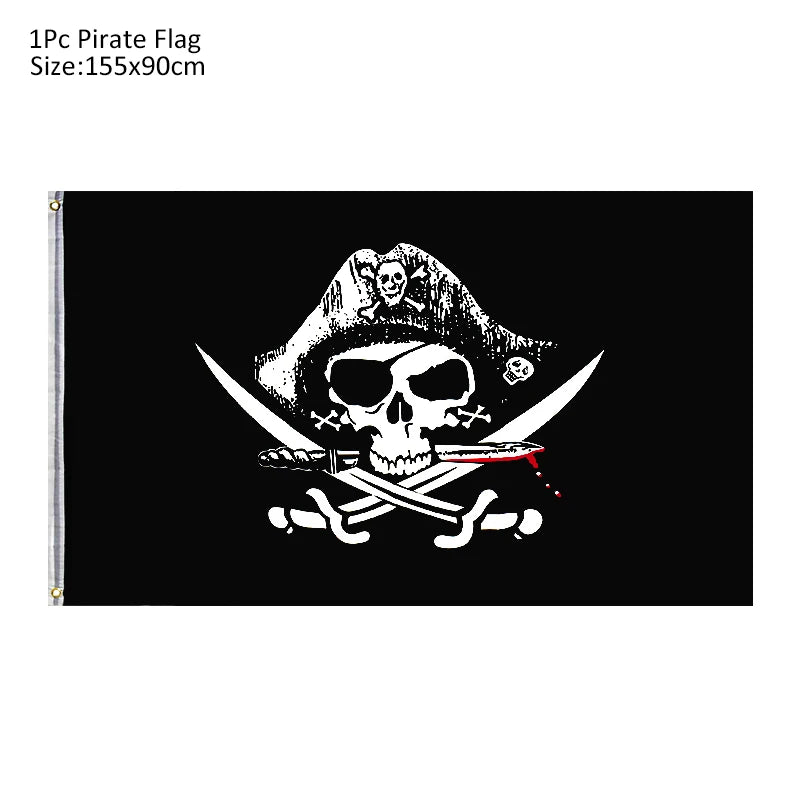 Pirate Captain Cosplay Costume Props Set Kids Halloween Hat Hook Skeleton Eye Patch Pirate Party Halloween Decoration Supplies