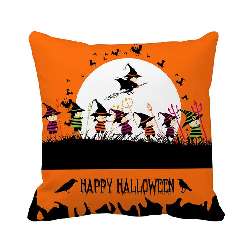 YORIWOO Scary Halloween Party Witch Pumpkin Merry Christmas Pillow Case Cushion Cover Happy Halloween Decoration for Home 2020