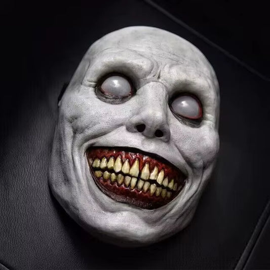 Scary Halloween Mask Smiling Demons Horror Mask Horror White Face Eyes Exorcist Mask Halloween Party Decorations Cosplay Props