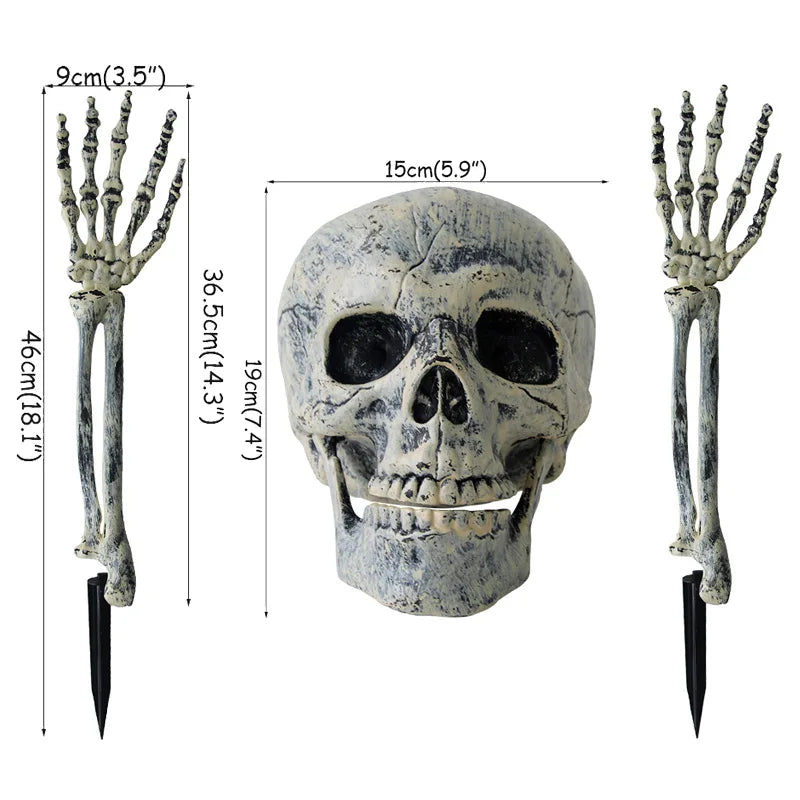 Halloween Garden Decoration Skull Skeleton Paw Tomb Tombstone with RIP Letters Haunted House Decor Halloween Party Supplies