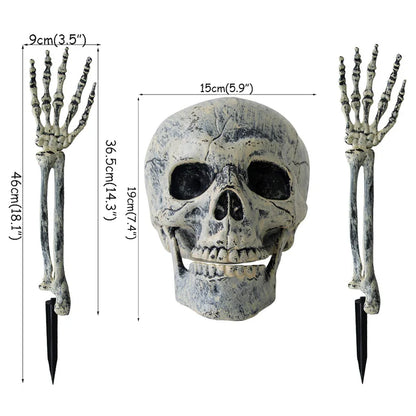 Halloween Garden Decoration Skull Skeleton Paw Tomb Tombstone with RIP Letters Haunted House Decor Halloween Party Supplies