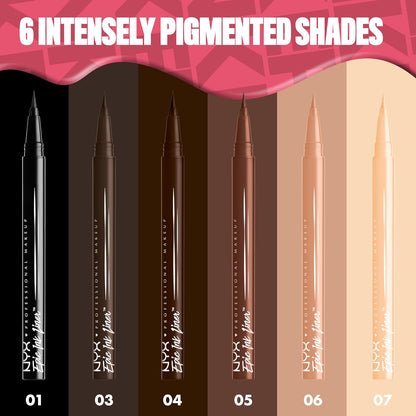 Epic Ink Liner, Eyeliner Liquido Impermeabile, Nero (2 Pezzi), Formula Vegana