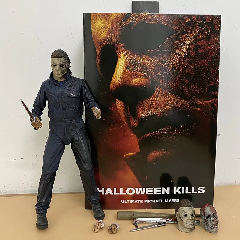 NECA Michael Myers Figure with LED Pumpkin Halloween Ultimate Action Figure Toy Doll Decor Christmas Gift Halloween Horror Toy