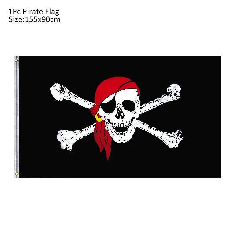 Pirate Captain Cosplay Costume Props Set Kids Halloween Hat Hook Skeleton Eye Patch Pirate Party Halloween Decoration Supplies