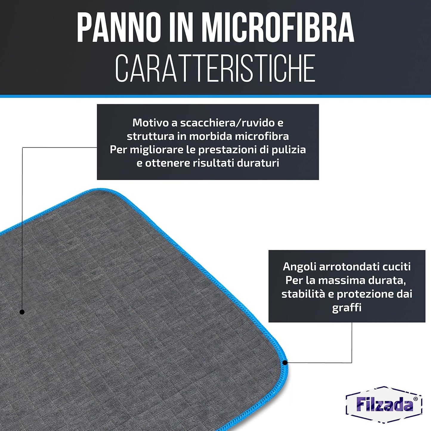 ® 6X Panno Microfibra Auto - Panni Microfibra per La Cura Delle Auto 40X40Cm - Stracci Estremamente Assorbente