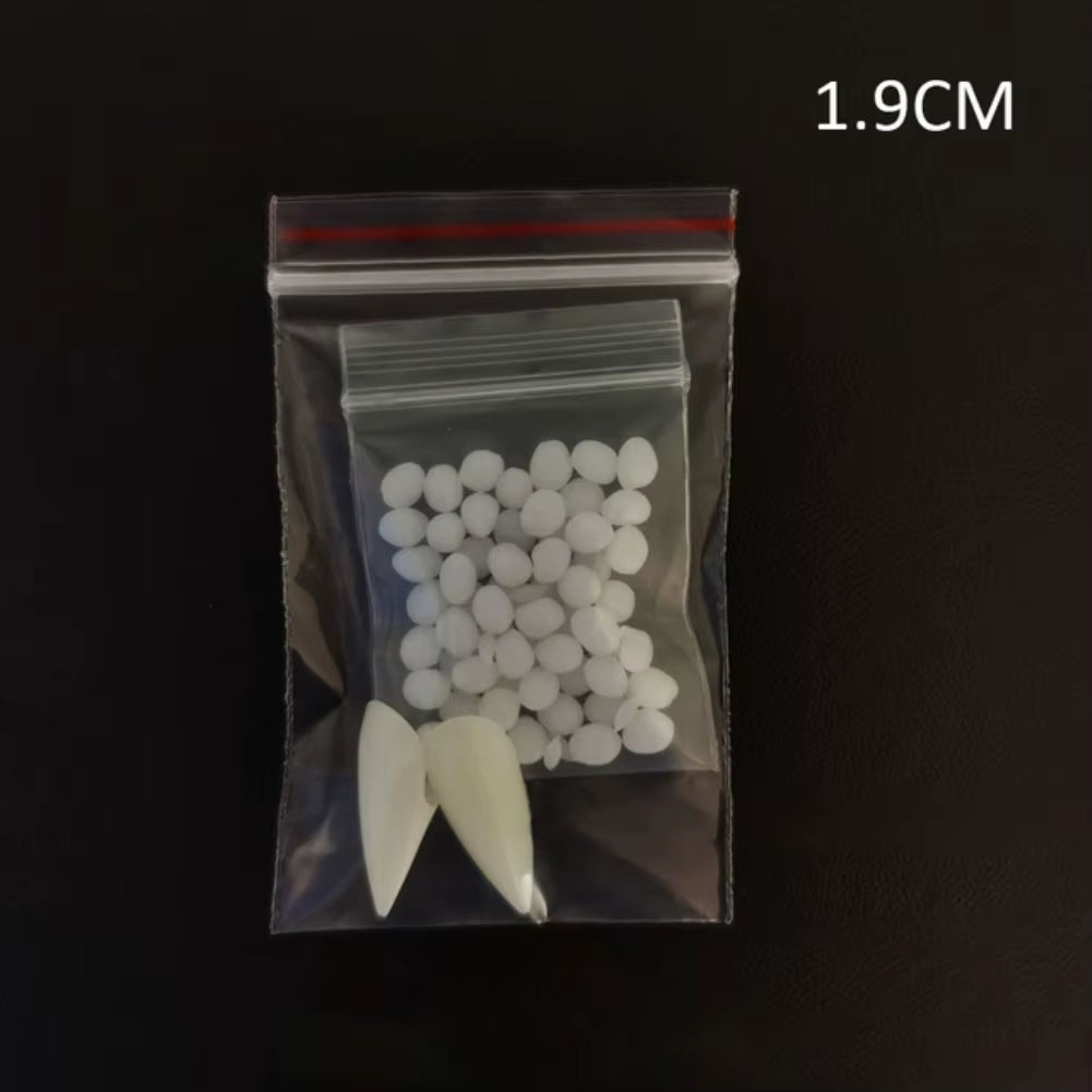Halloween Decoration Vampire Teeth Fangs Dentures Props Party Costume Cosplay Props False Teeth Resin Fangs with Solid Glue