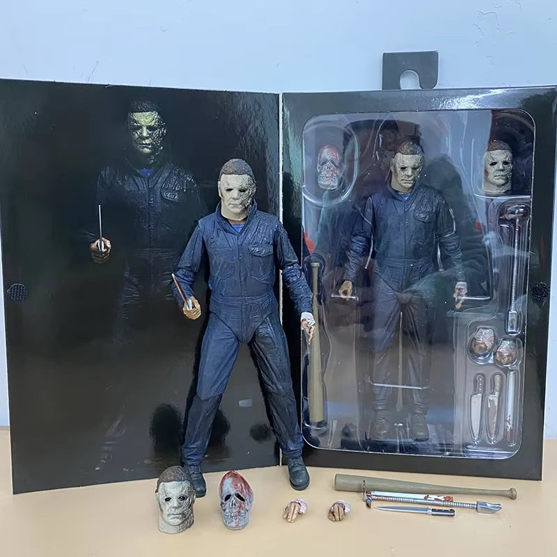 NECA Michael Myers Figure with LED Pumpkin Halloween Ultimate Action Figure Toy Doll Decor Christmas Gift Halloween Horror Toy