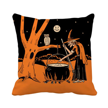 YORIWOO Scary Halloween Party Witch Pumpkin Merry Christmas Pillow Case Cushion Cover Happy Halloween Decoration for Home 2020