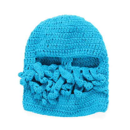 2020 Novelty Funny Party Octopus Beard Hat Unisex Animal Cthulu Crocheted Tentacle Knit Wind Mask Ski Cap Halloween Hats