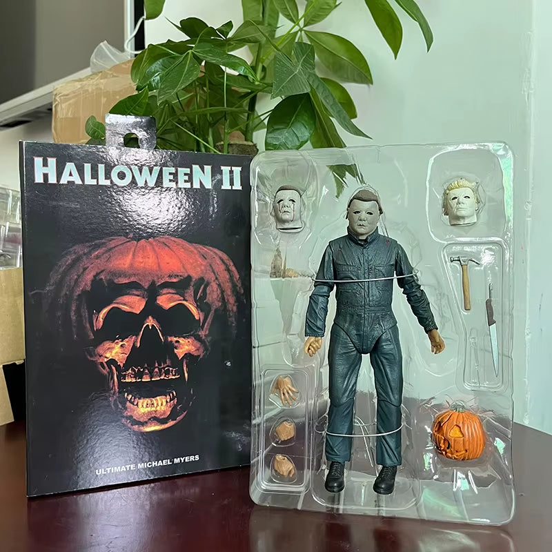 NECA Michael Myers Figure with LED Pumpkin Halloween Ultimate Action Figure Toy Doll Decor Christmas Gift Halloween Horror Toy
