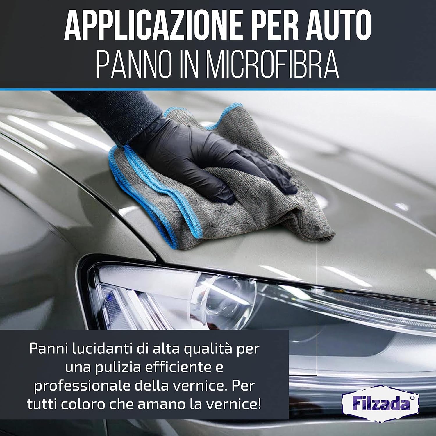 ® 6X Panno Microfibra Auto - Panni Microfibra per La Cura Delle Auto 40X40Cm - Stracci Estremamente Assorbente