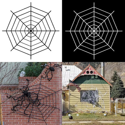 Halloween Decoration Black White Stretchy Spider Web Horror Props Cobweb Halloween Party Home Decor Haunted House Bar Supplies