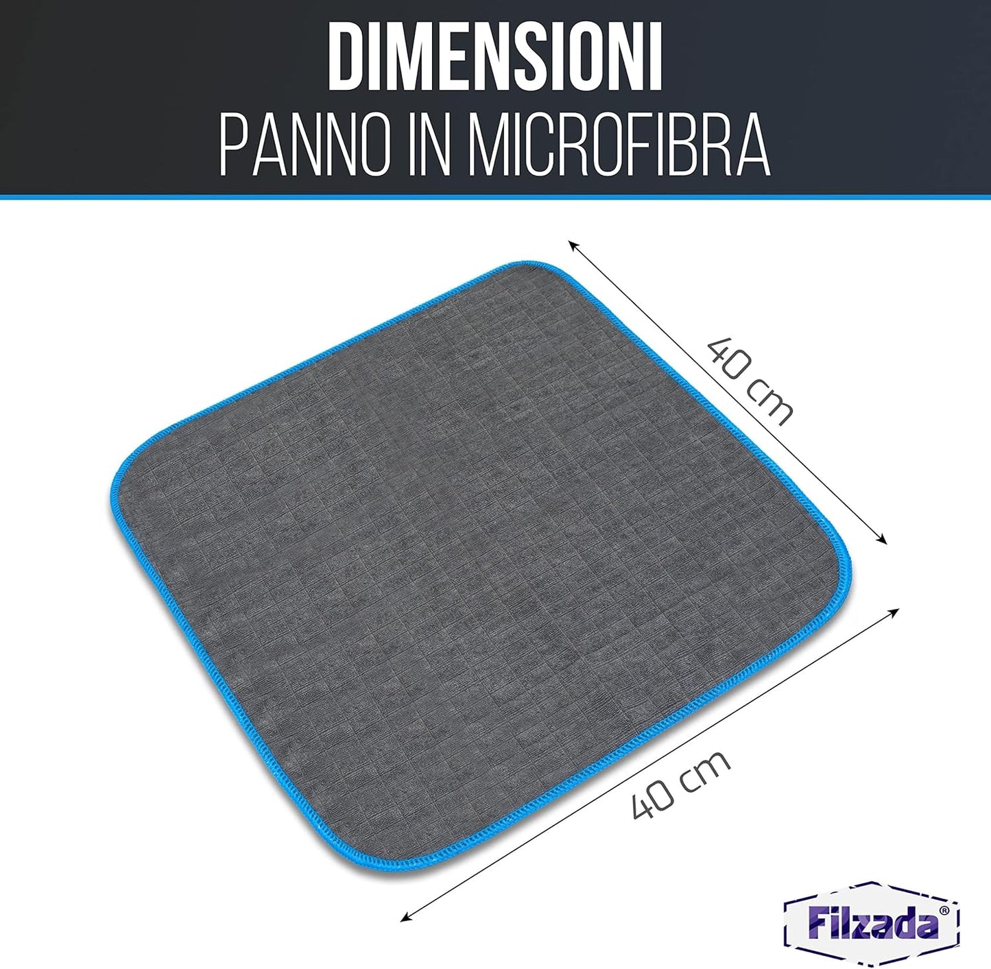 ® 6X Panno Microfibra Auto - Panni Microfibra per La Cura Delle Auto 40X40Cm - Stracci Estremamente Assorbente
