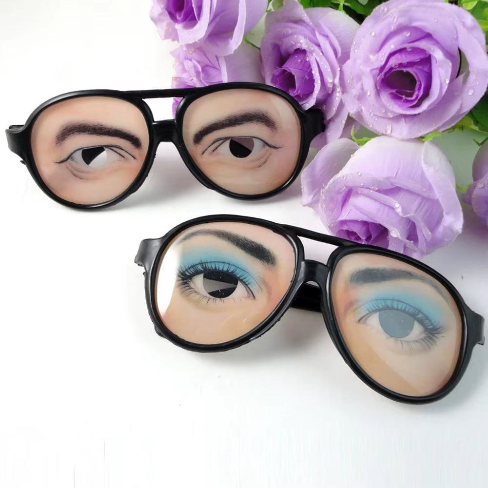 Funny Universal Fake Eyes Disguise Glasses for Masquerade Halloween Costume Party DIY Hot Joke Glasses