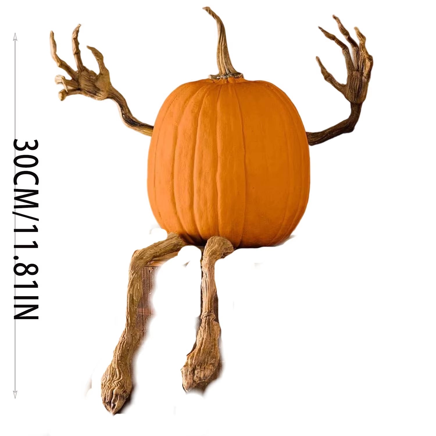 Halloween Bendable Pumpkin Arms and Legs Ornaments Statue Garden Home Decoration Desktop Thanksgiving Autumn Harvest Festival