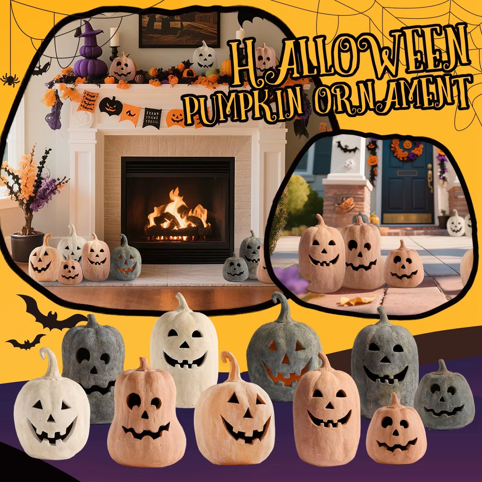 LED Illuminated Cushaw Scene Holiday Decor – Battery-Free Light Strips for Indoor/Outdoor Fall Festival & Home Design