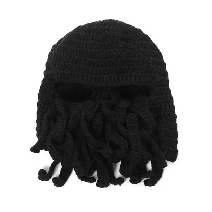 2020 Novelty Funny Party Octopus Beard Hat Unisex Animal Cthulu Crocheted Tentacle Knit Wind Mask Ski Cap Halloween Hats
