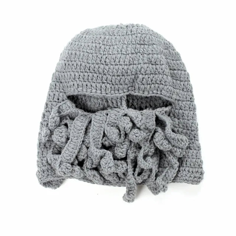 2020 Novelty Funny Party Octopus Beard Hat Unisex Animal Cthulu Crocheted Tentacle Knit Wind Mask Ski Cap Halloween Hats