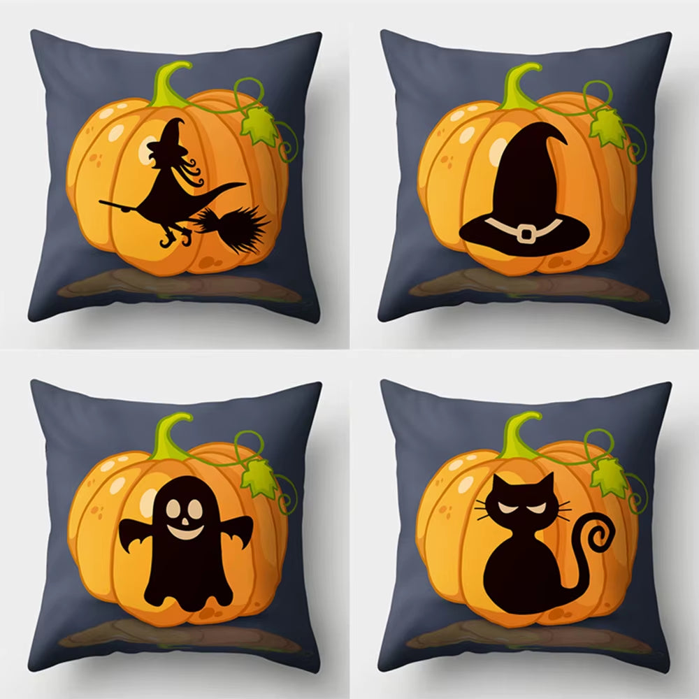 YORIWOO Scary Halloween Party Witch Pumpkin Merry Christmas Pillow Case Cushion Cover Happy Halloween Decoration for Home 2020