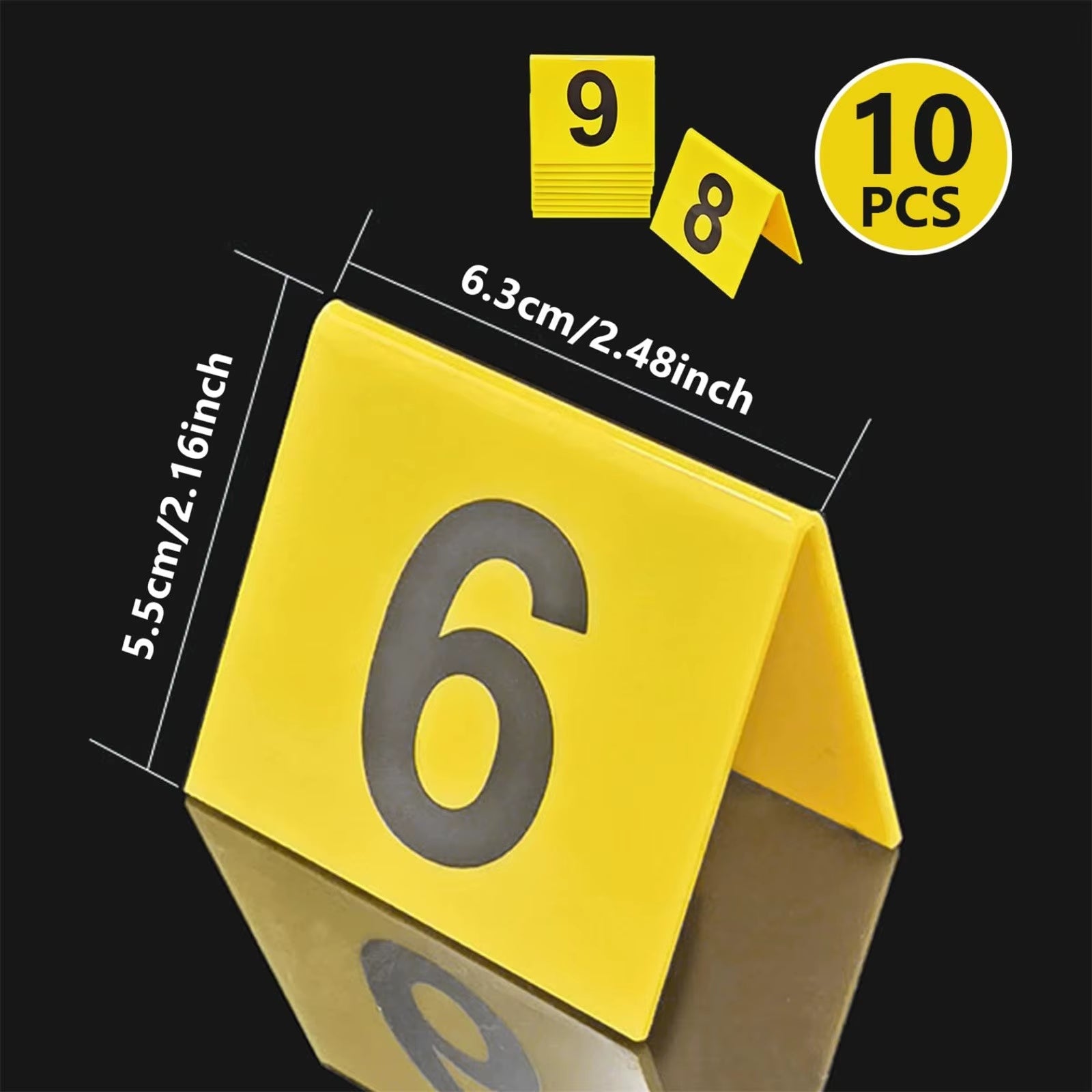Acrylic Table Number Sign Table Number for Wedding Party Crime Scene Party Decoration Reusable Fade Resistant Detective Decor