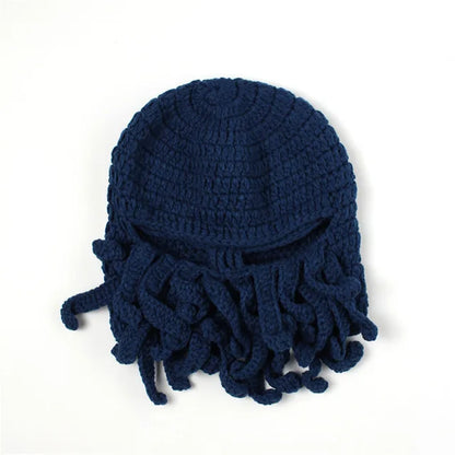 2020 Novelty Funny Party Octopus Beard Hat Unisex Animal Cthulu Crocheted Tentacle Knit Wind Mask Ski Cap Halloween Hats