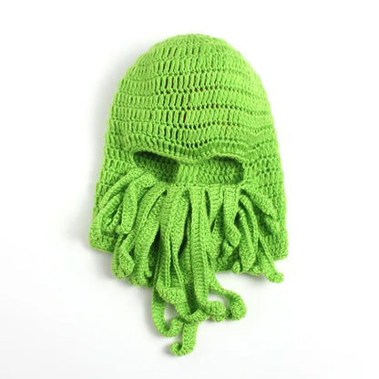 2020 Novelty Funny Party Octopus Beard Hat Unisex Animal Cthulu Crocheted Tentacle Knit Wind Mask Ski Cap Halloween Hats